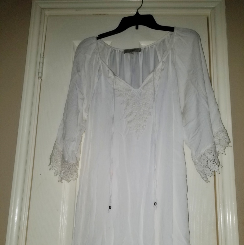 White coverup tunic